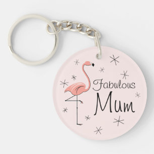 Porte-clefs Porte - clé acrylique rose "de maman fabuleuse" d