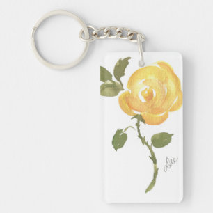 Porte-clefs Porte - clé acrylique rose jaune