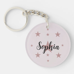 Porte-clefs Porte - clé acrylique rose Pastel Star personnalis