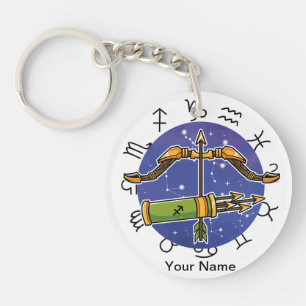 Porte-clefs Porte - clé acrylique Sagittarius & Aries