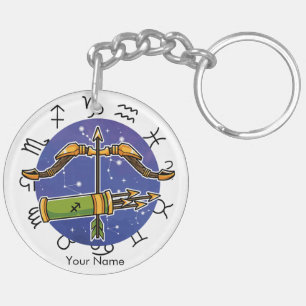 Porte-clefs Porte - clé acrylique Sagittarius & Leo Zodiac