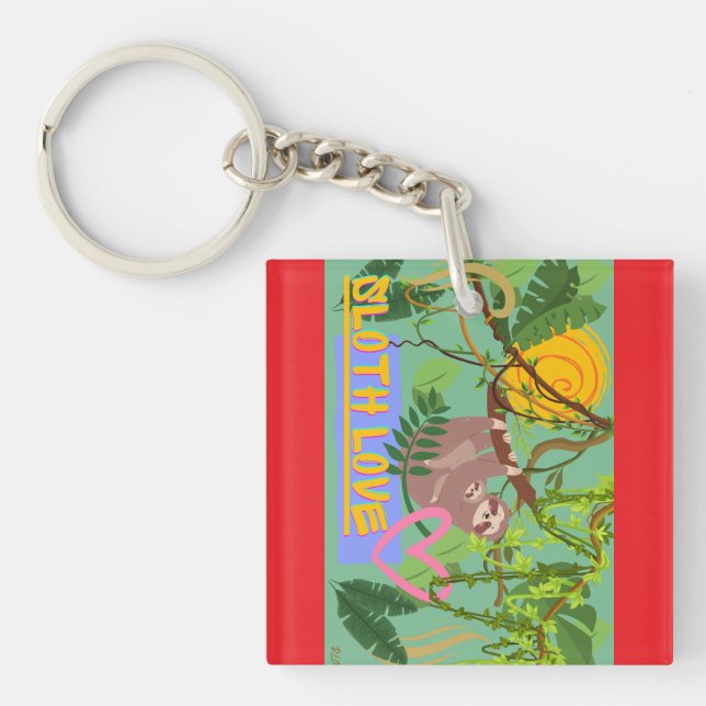 Porte-clefs Porte - clé acrylique Sloth Loth, Faune (Devant)