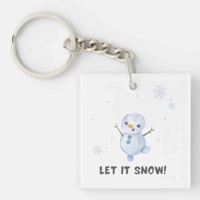 Porte-clefs Porte - clé acrylique Snowman (Devant)