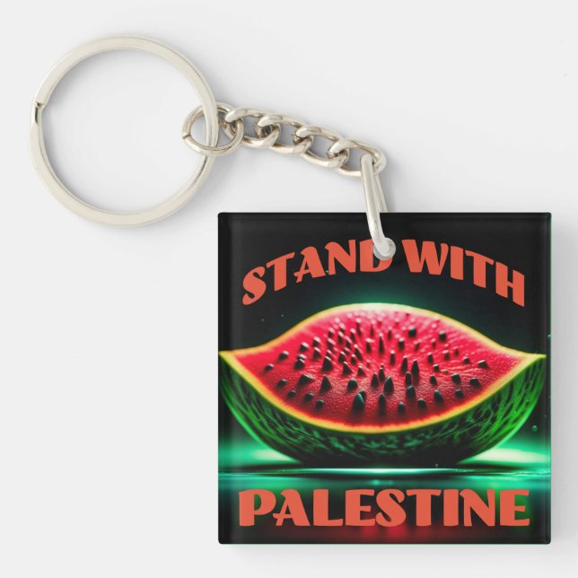 Porte-clefs Porte - clé acrylique Solidarité avec la Palestine (Devant)