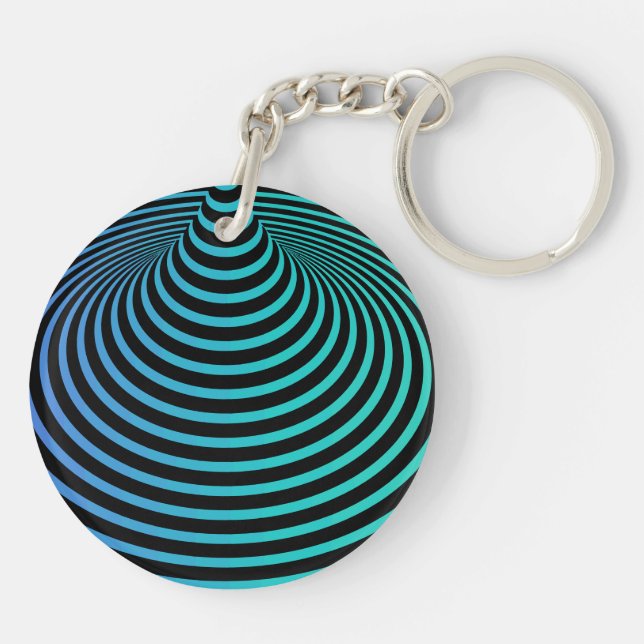 Porte-clefs Porte - clé acrylique spirale bleue (Dos)