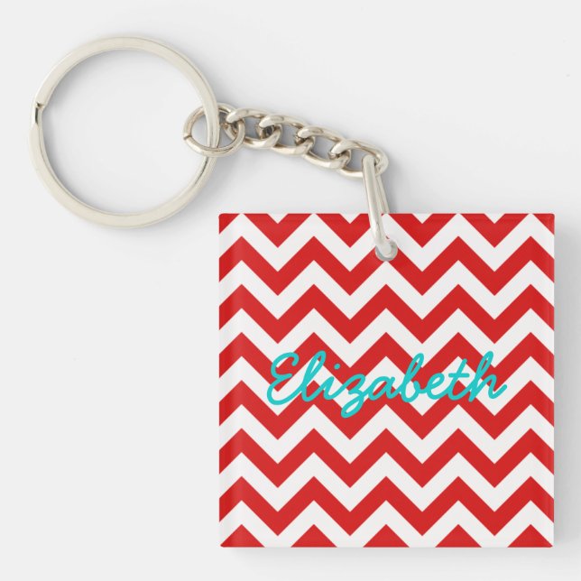 Porte-clefs Porte - clé acrylique tendance Chevron (Devant)