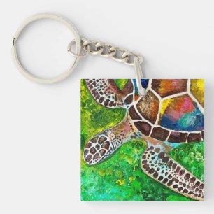 Porte-clefs Porte - clé acrylique tortue