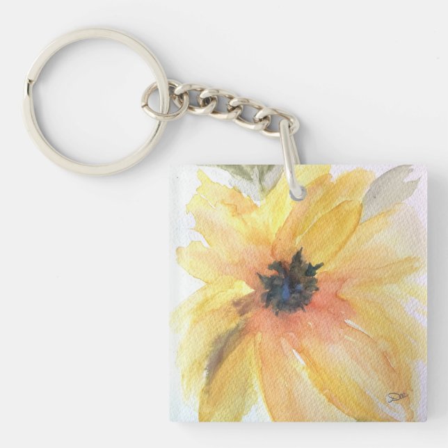 Porte-clefs Porte - clé acrylique tournesol (Devant)