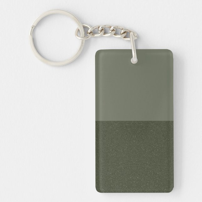 Porte-clefs Porte - clé acrylique vert mousse à deux tons - Ho (Devant)