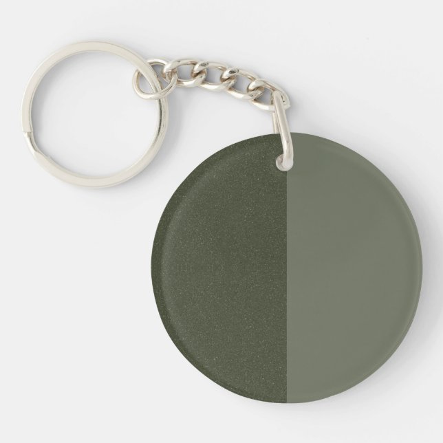 Porte-clefs Porte - clé acrylique vert mousse à deux tons - Pe (Devant)