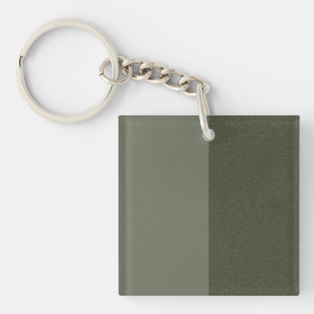 Porte-clefs Porte - clé acrylique vert mousse à deux tons - Pe (Devant)