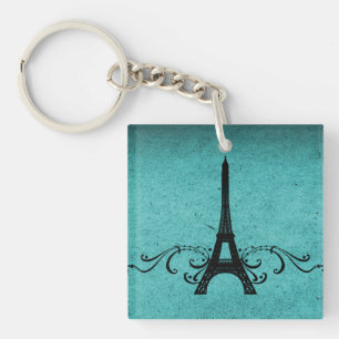 Porte-clefs Porte - clé acrylique Vintage turquoise