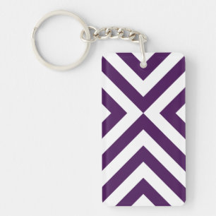 Porte-clefs Porte - clé acrylique violet et blanc