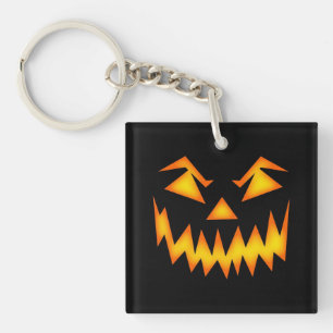 Porte-clefs Porte - clé acrylique visage de Jack-o'-lantern ef