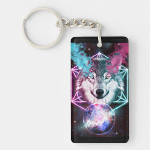 Porte-clefs Porte - clé acrylique Wolf Imaginaire