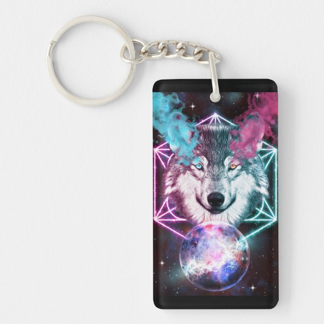 Porte-clefs Porte - clé acrylique Wolf Imaginaire (Devant)