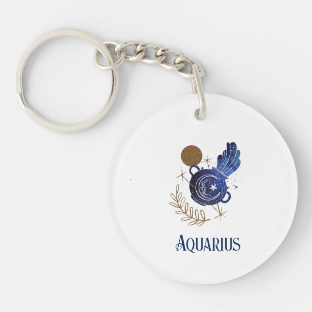 Porte-clefs Porte - clé acrylique - Zodiac Aquarius (Devant)