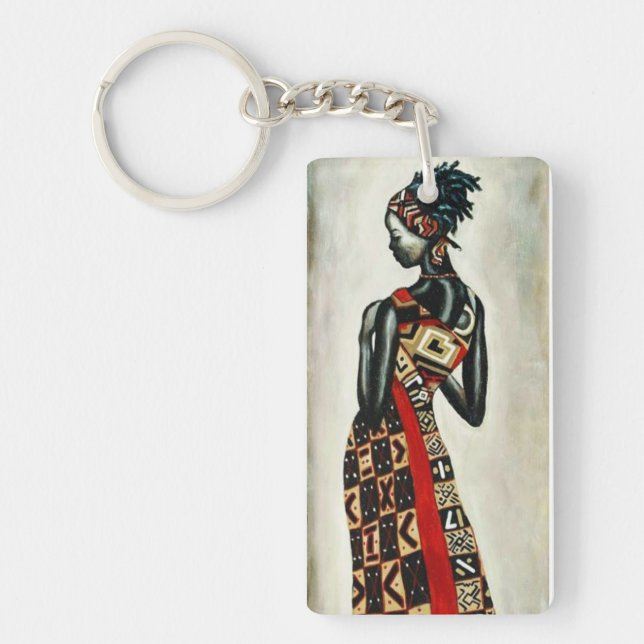 Porte-clefs Porte - clé africain de femme (Devant)