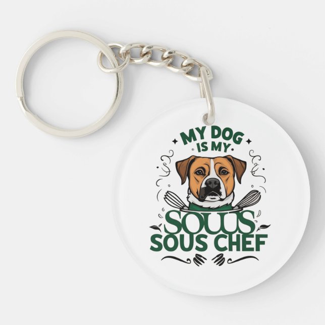 Porte-clefs Porte - clé Amoureux des chiens (Devant)