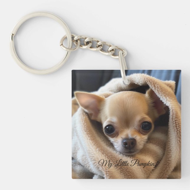 Porte-clefs Porte - clé Amoureux des chiens customisé (Devant)