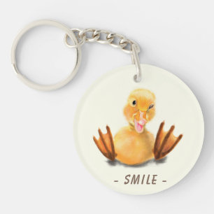 Porte-clefs Porte - clé amusant avec canard Jaune - Smlie
