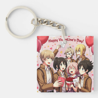 PORTE-CLEFS PORTE - CLÉ ANIME DE LA JOURNÉE DE VALENTINE