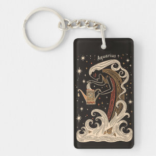 Porte-clefs Porte - clé Aquarius Celestial Zodiac Art