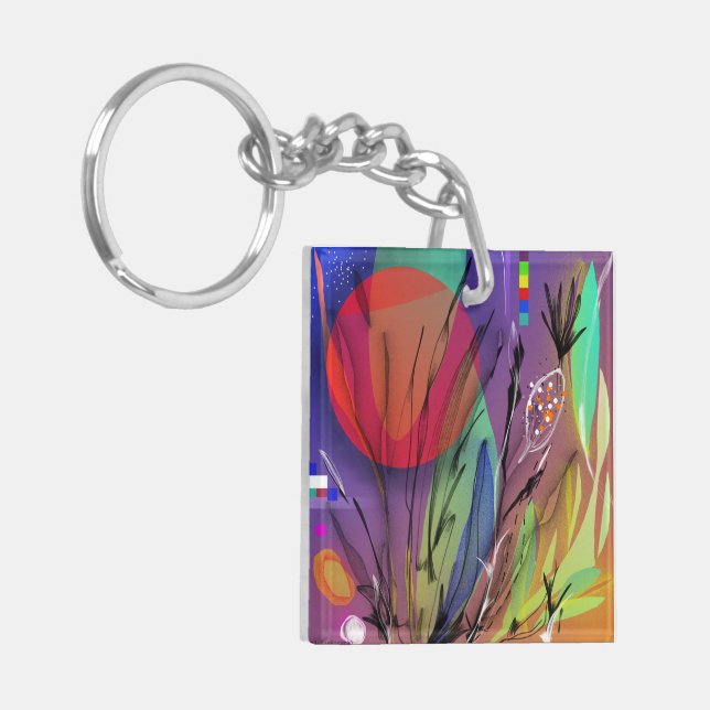 Porte-clefs Porte - clé artistique Abstrait (Devant gauche)