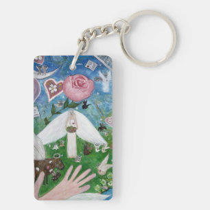 Porte-clefs Porte - clé avec des animaux et des anges
