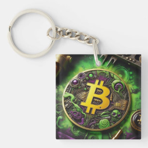 Porte-clefs Porte - clé Bitcoin radioactif