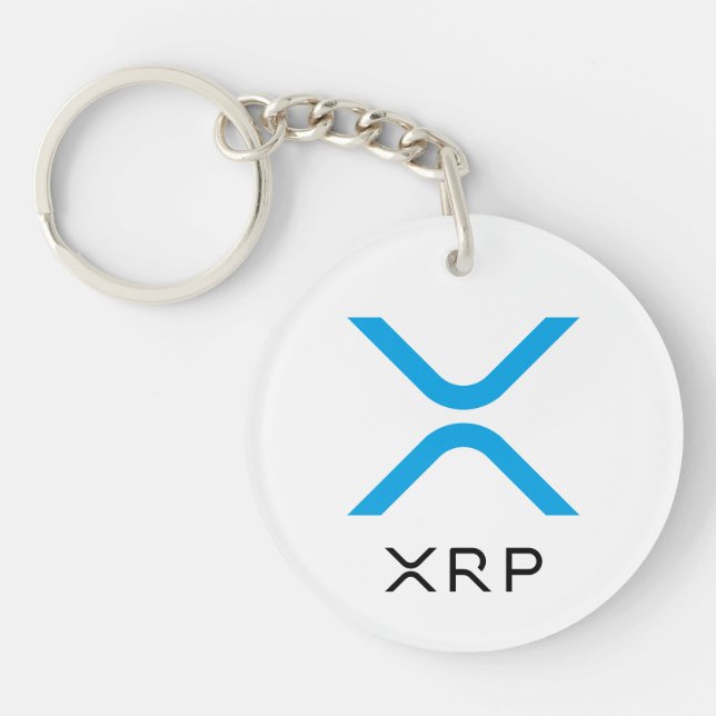 Porte-clefs Porte - clé bleu et noir d'ondulation de XRP du (Devant)