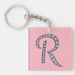 Porte-clefs Porte - clé bling de monogramme de R