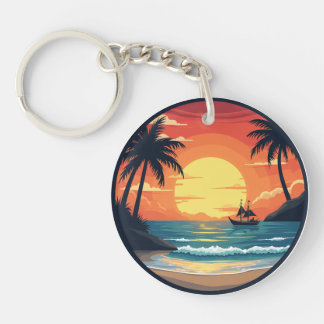 Porte-clefs Porte - clé - bord de mer