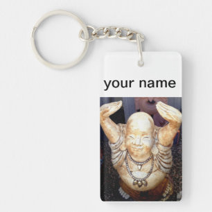 Porte-clefs porte - clé bouddha souriant personnalisé