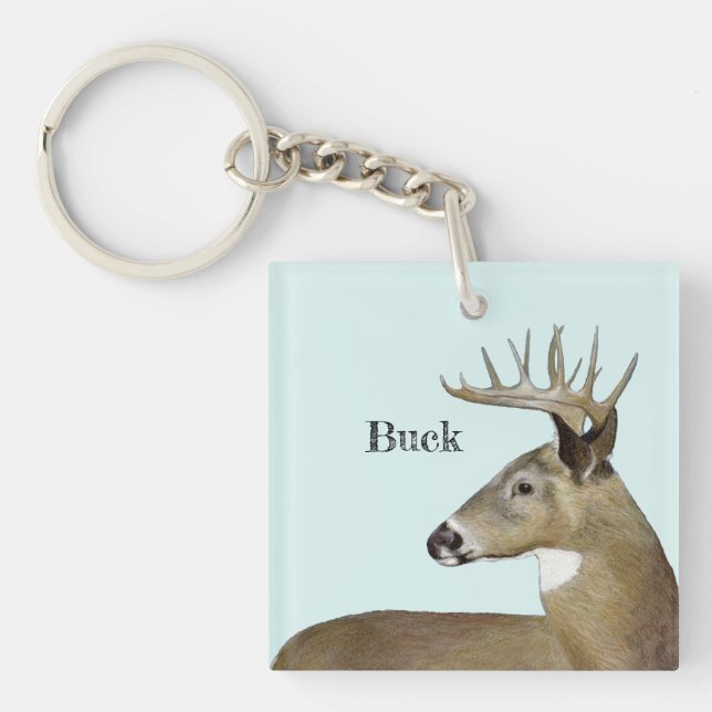 Porte-clefs Porte - clé Buck de queue blanche (Devant)