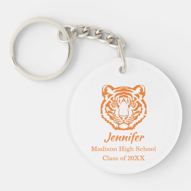 Porte-clefs Porte - clé cadeau de la mascotte de tigre orange (Devant)