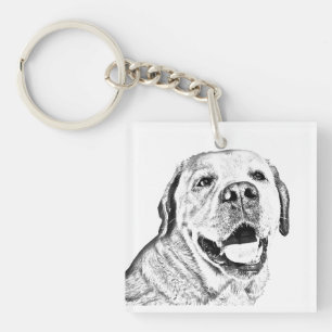 Porte-clefs Porte - clé carré - Labrador Retriever