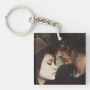 Porte-clefs Porte - clé Carré photo personnalisé Couple