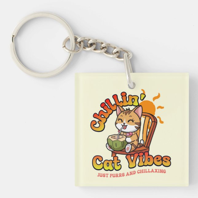 Porte-clefs Porte - clé Cat Vibe (Devant)