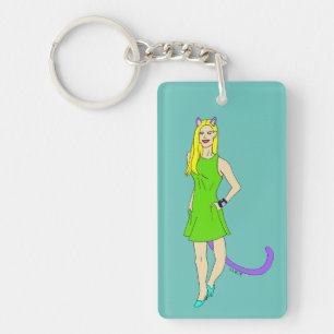 Porte-clefs porte - clé catgirl