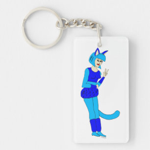Porte-clefs porte - clé catgirl