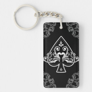 Porte-clefs Porte - clé chanceux d'as de pique
