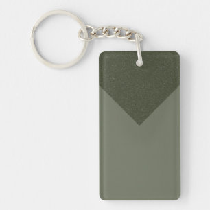 Porte-clefs Porte - clé Chevron Moss Green personnalisé - pers
