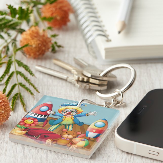 Porte-clefs Porte - clé Clown Et Jouets (Créateur téléchargé)
