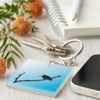 Porte-clefs Porte - clé - Colibris et silhouette