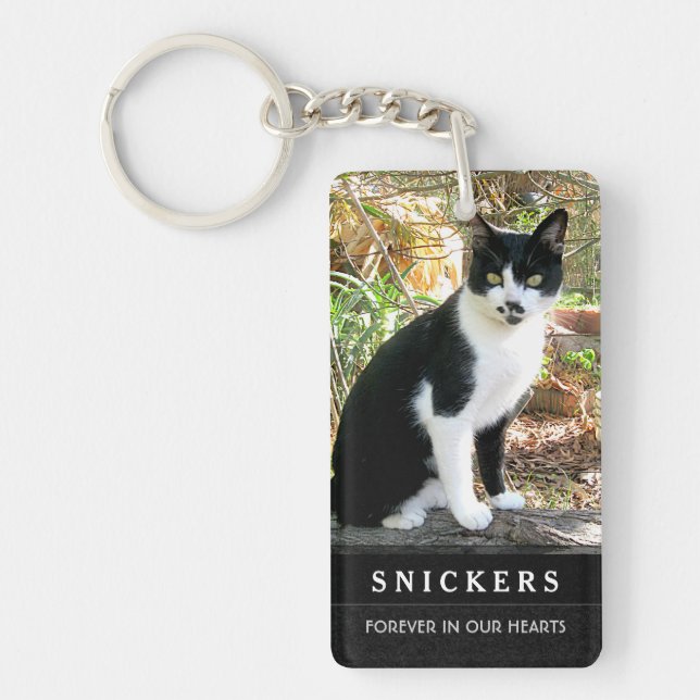Porte-clefs Porte - clé commémoratif de chats - Prière sur le  (Devant)