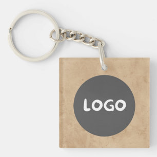 Porte-clefs Porte - clé commercial promotionnel Brown avec QR