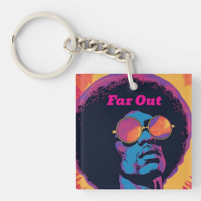 Porte-clefs Porte - clé cool/rétro (Devant)