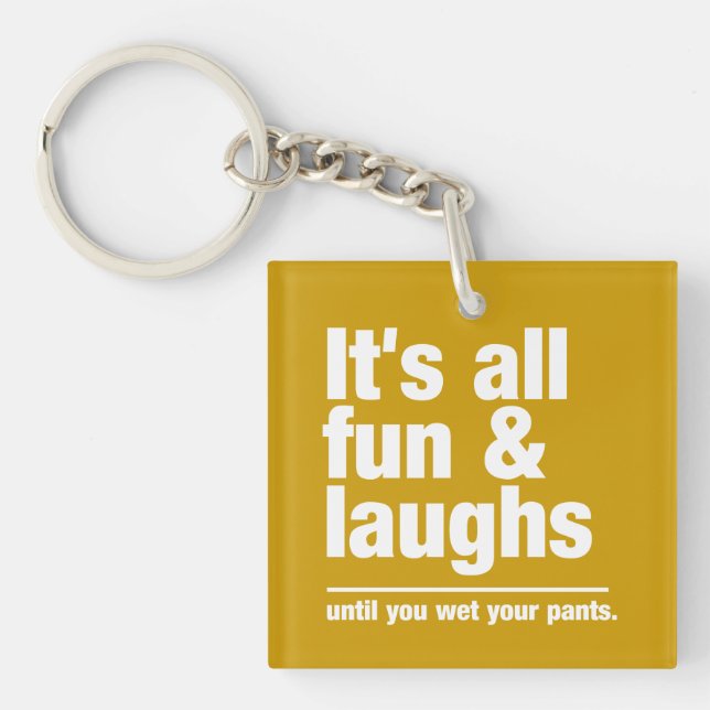 Porte-clefs Porte - clé couleur personnalisé FUN & LAUGHS (Devant)