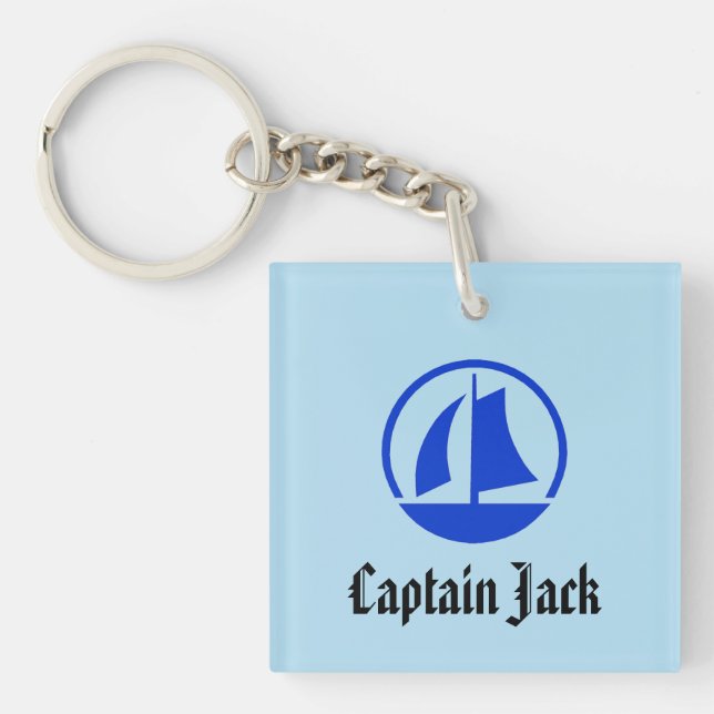 Porte-clefs Porte - clé customisé "Capitaine Jack" (Devant)